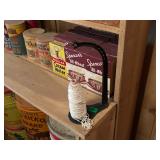 VINTAGE CAST IRON STRING HOLDER