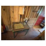 SMALL TABLE , VINTAGE FAN, ETC
