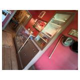 SHELF WITH RAZORS ETC