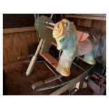 VINTAGE WONDER HORSE ROCKING BENCH