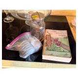 VINTAGE JAR, LIDS, AND PIONEER COOKBOOK