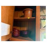 LOT OF BROWNWARE DISHES