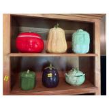 LOT OF VEGETABLE CANISTERS