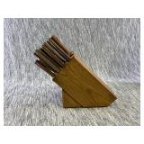 KNIFE SET WITH KNIFE BLOCK