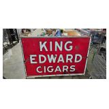 KING EDWARD CIGARS DOUBLE SIDED SIGN