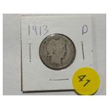 1913 BARBER QUARTER