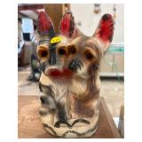 CHALKWARE DOG FIGURINE
