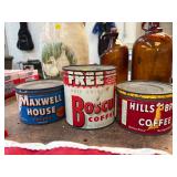 VINTAGE COFFEE TINS