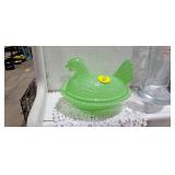 JADEITE HEN ON NEEST