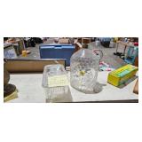 GLASS JUG AND REFRIGERATOR DISH