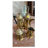 BRASS TEAPOT LOT