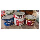 VINTAGE COFFEE TINS