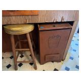 POTATO BIN AND STOOL