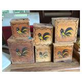 vintage wooden canisters