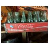 COCA-COLA BOTTLES AND CRATE