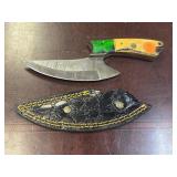 DAMASCUS KNIFE AND SHEATH