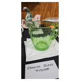 URANIUM GLASS PITCHER