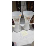 FLORAL WHITE VASES