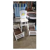 DOLL CHAIR AND BEDS 