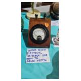 VINTAGE WOODEN ANALOG METER
