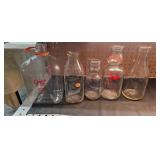 GLASS MILK BOTTLE LOT