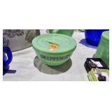 JADEITE DRIPPINGS JAR WITH LID