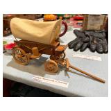 VINTAGE HOMEMADE COVERED WAGON DECOR