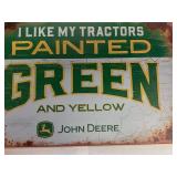 john deere metal sign