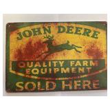 john deere metal sign