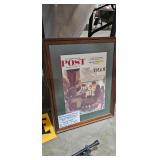FRAMED NORMAN ROCKWELL MAGAZINE PICTURE