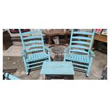 ROCKING CHAIRS AND TABLE 