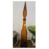 AMBER GLASS DECANTER