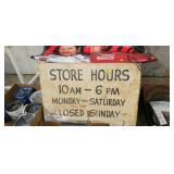 STORE HOURS SIGN