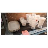MILK GLASS LOT