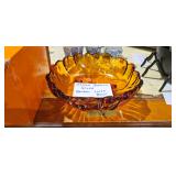AMBER GLASS BOWL