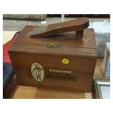 WOODEN SHOESHINE BOX