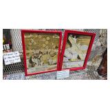 TWO FRAMED VINTAGE MAGAZINE ADS
