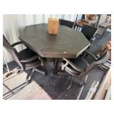 POKER TABLE AND CHAIRS