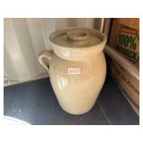 STONEWARE JUG WITH LID