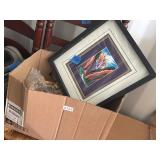 CANDLE HOLDER AND SMALL FRAMED PRINT