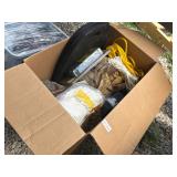LOT OF ROPE , GLOVES , ETC