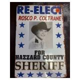 rosco coltraine metal sign
