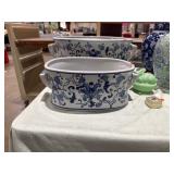 BLUE AND WHITE PLANTER