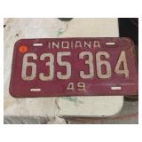 vintage indiana license plate