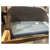WICKER BENCH