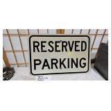RESERVED PARKING SIGN
