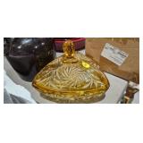 AMBER CANDY DISH