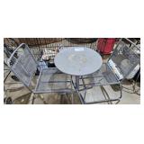 PATIO CHAIRS AND TABLE