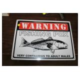 FISH POX METAL SIGN