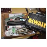 EMPTY DEWALT CASE AND OFFICE SUPPLIES